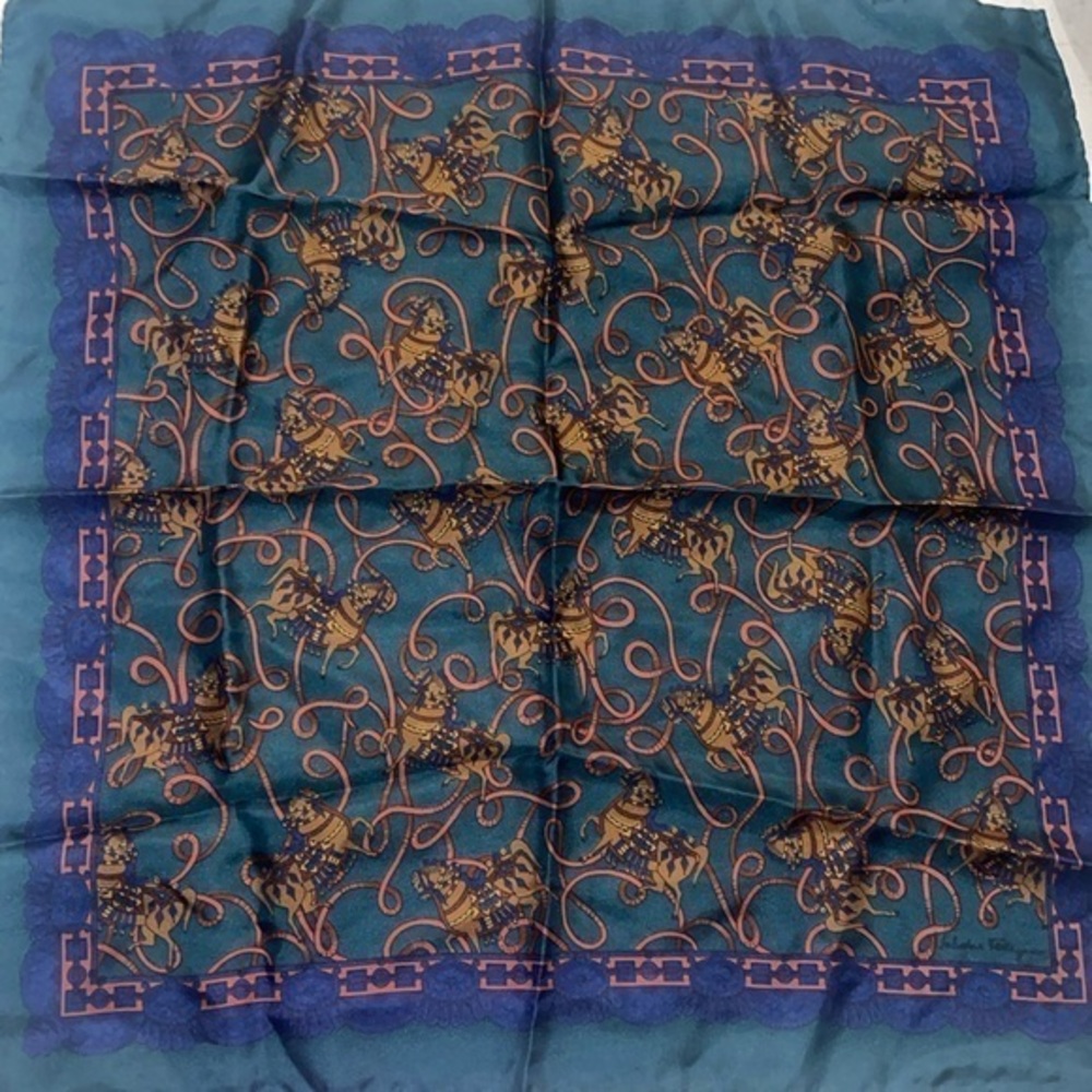 Salvatore Ferragamo Women's Silk Scarf 16” x 16”